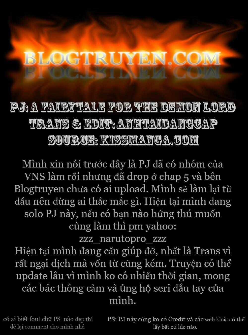 A Fairytale For The Demon Lord Chapter 0 trang 1