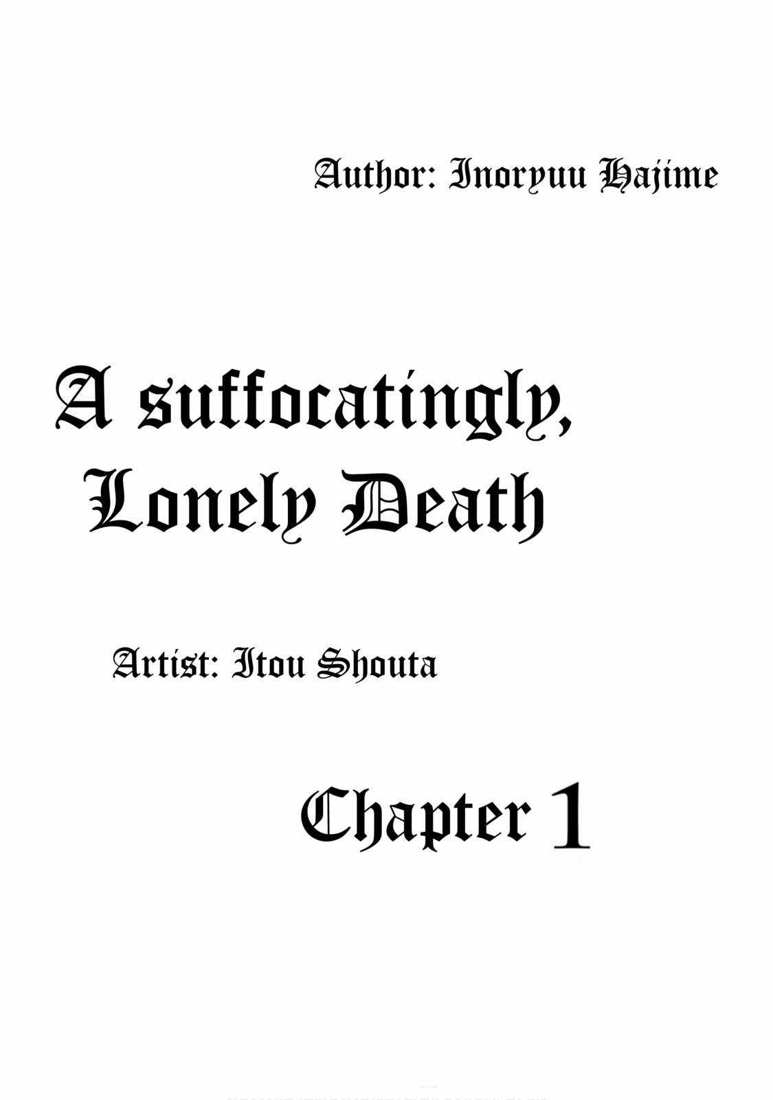 A Suffocatingly Lonely Death Chapter 1 trang 1