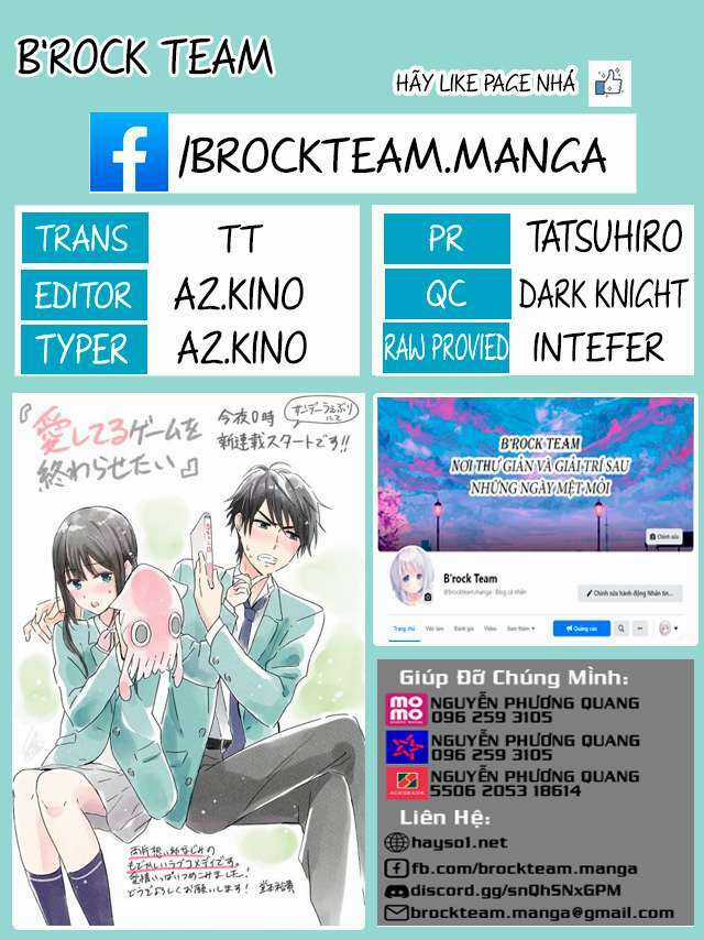 Aishiteru Game Wo Owarasetai Chapter 6 trang 0