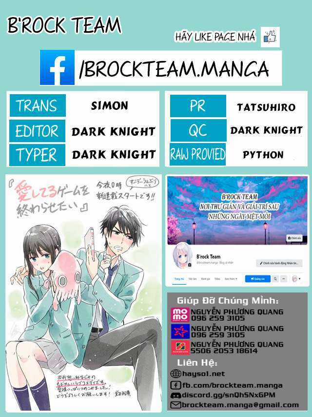 Aishiteru Game Wo Owarasetai Chapter 7 trang 0