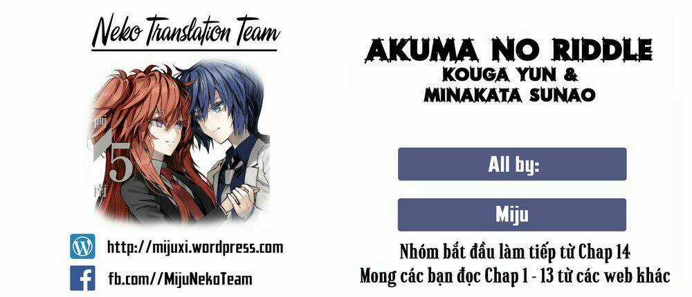 Akuma No Riddle Chapter 14 trang 0