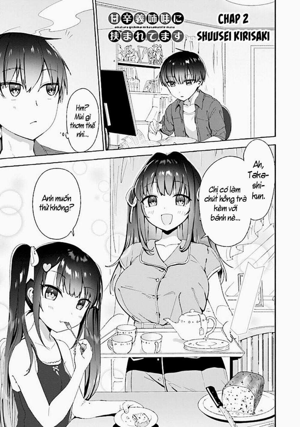 Amakara Gishimai Ni Hasamarete Masu Chapter 2 trang 1