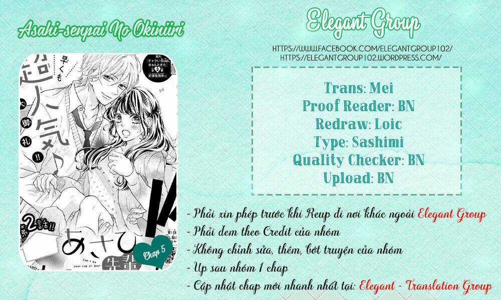 Asahi-Senpai No Okiniiri Chapter 5 trang 0