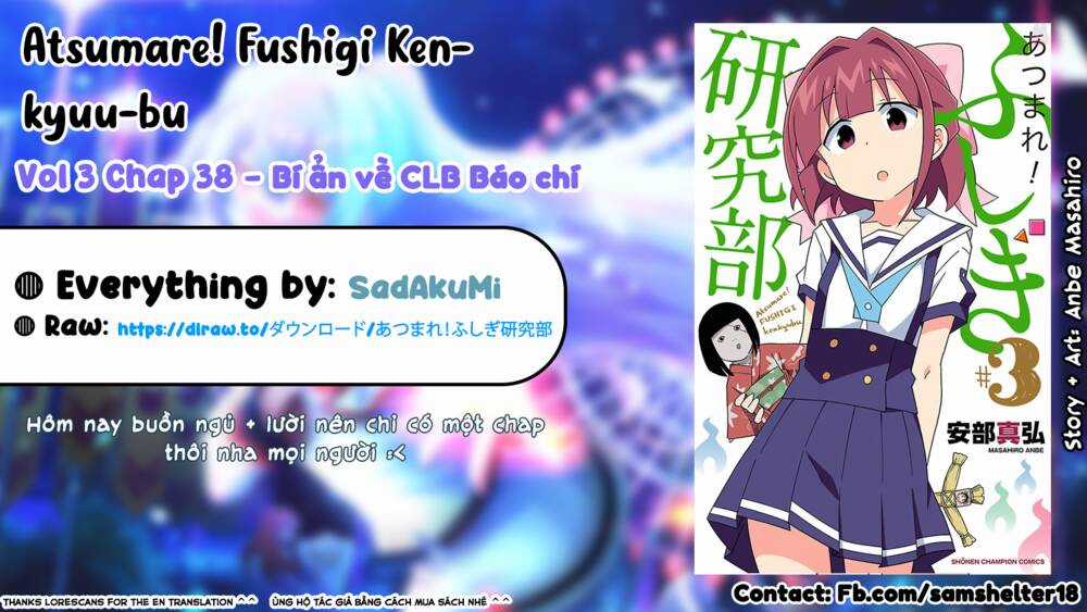 Atsumare! Fushigi Kenkyuubu Chapter 38 trang 0