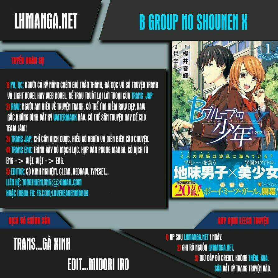 B Group No Shounen X Chapter 10 trang 0