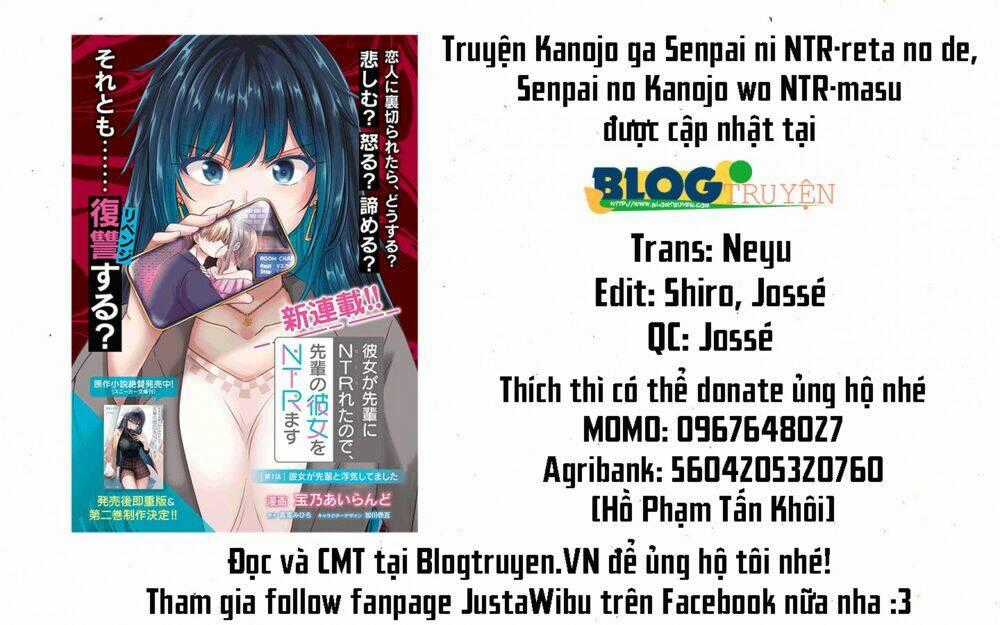 BẠN GÁI TÔI BỊ NTR BỞI SENPAI CỦA TÔI, NÊN TÔI NTR BẠN GÁI CỦA TÊN SENPAI ẤY Chapter 7 trang 1