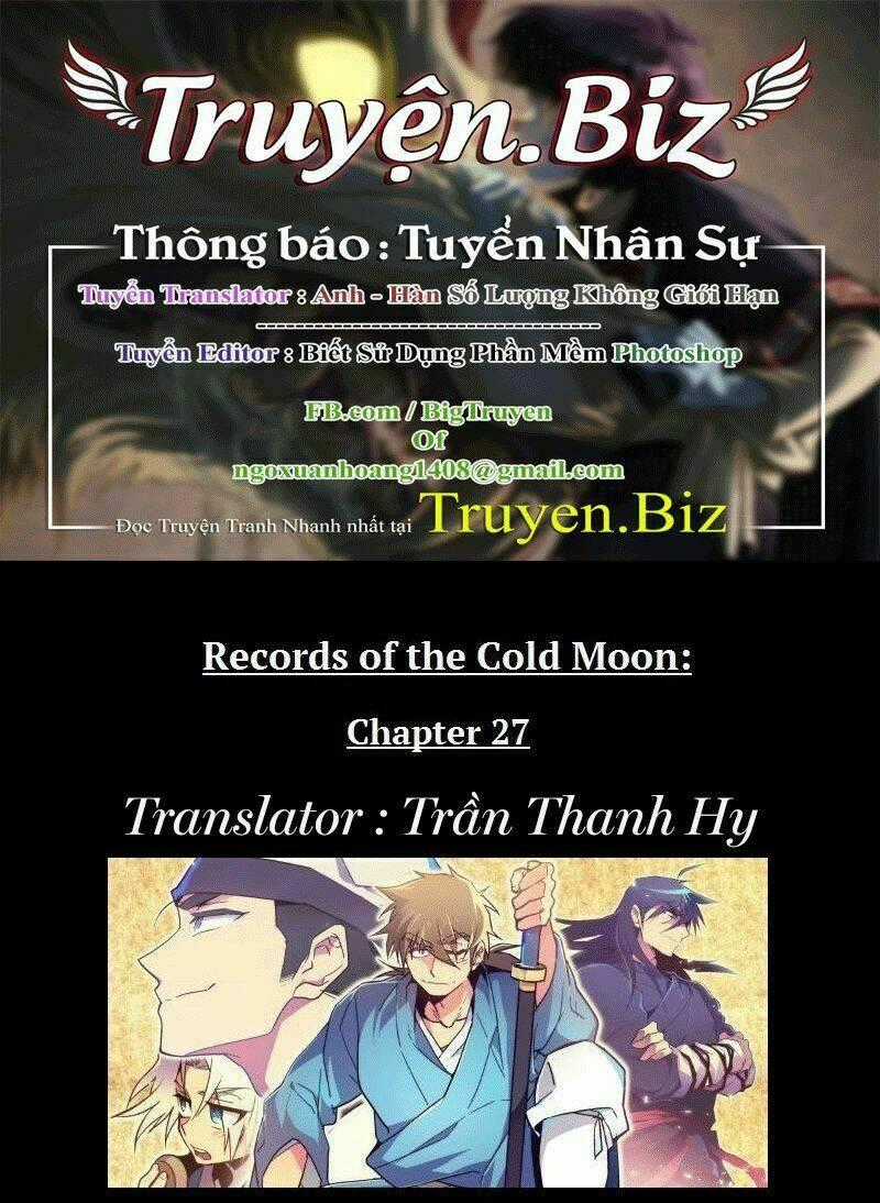 Biên Niên Sử Lãnh Nguyệt Chapter 27 trang 0