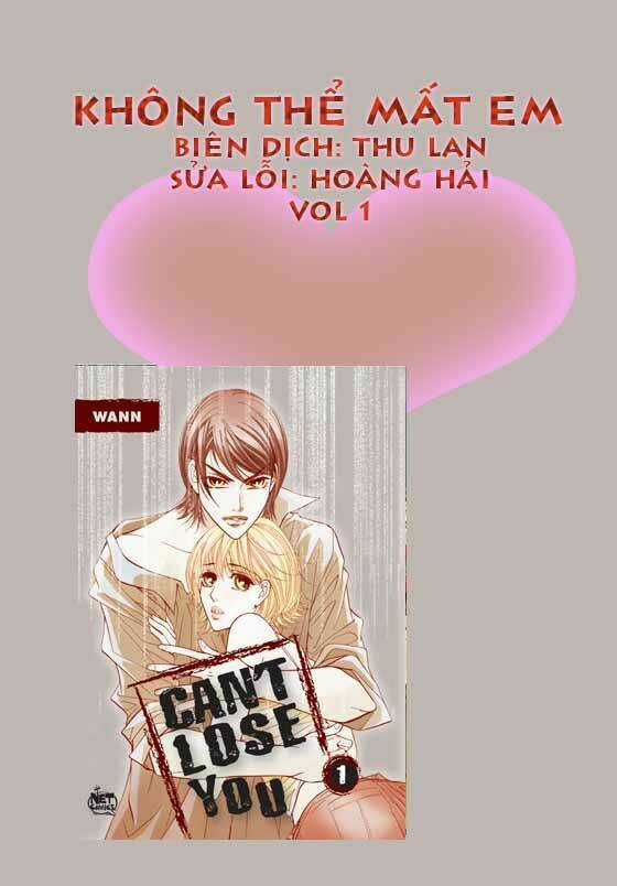 Can't Lose You Chapter 1 trang 1