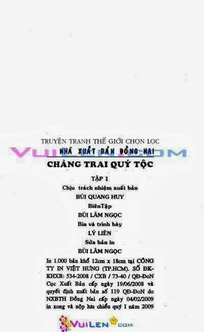 Chàng Trai Quý Tộc Chapter 1 trang 1