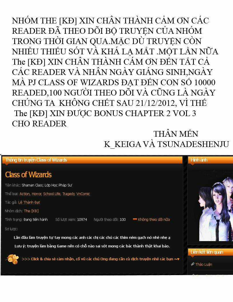 Class Of Wizards Chapter 3.2 trang 0