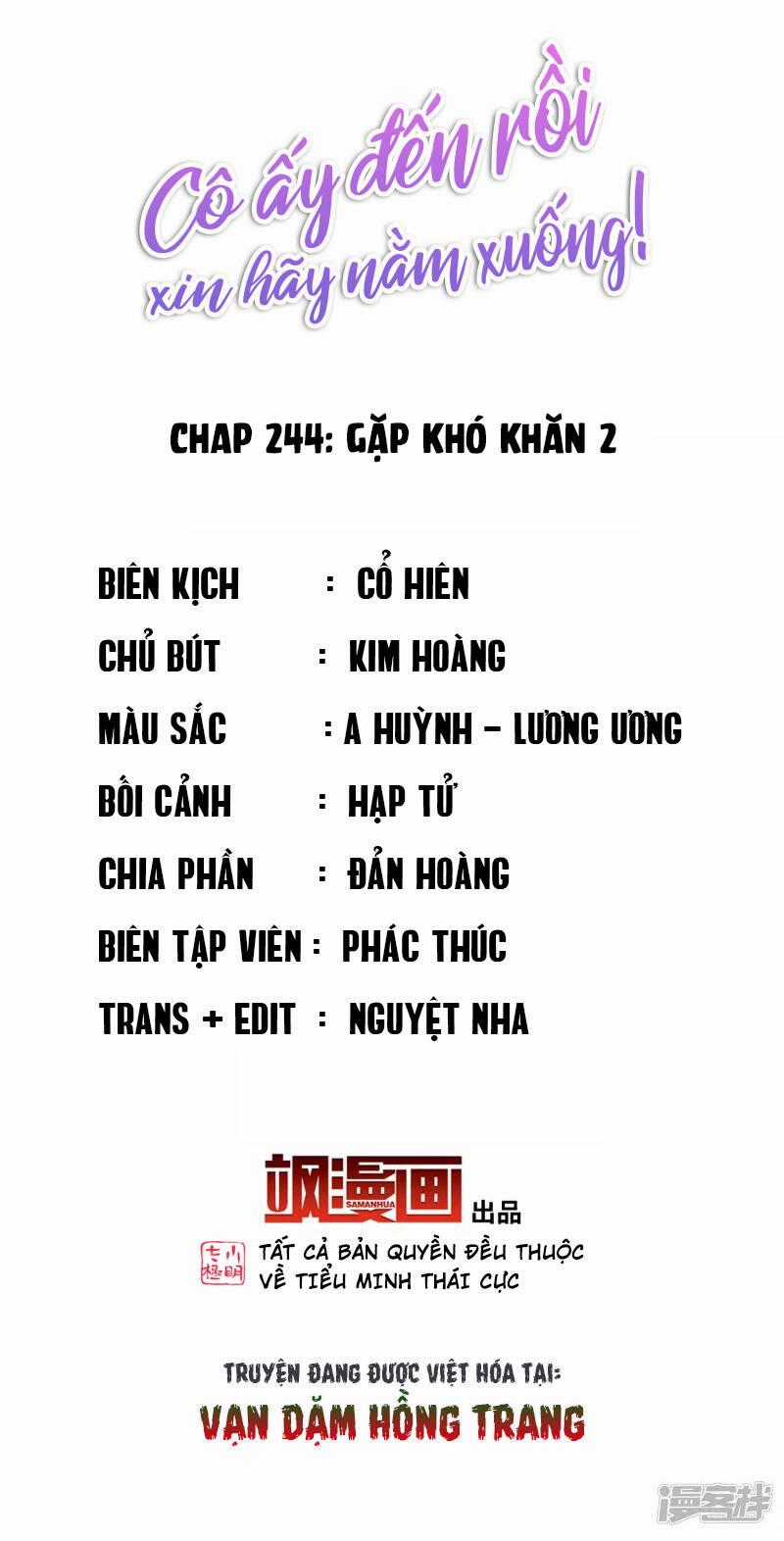 Cô Ấy Đến Rồi, Xin Nằm Xuống! Chapter 244 trang 1