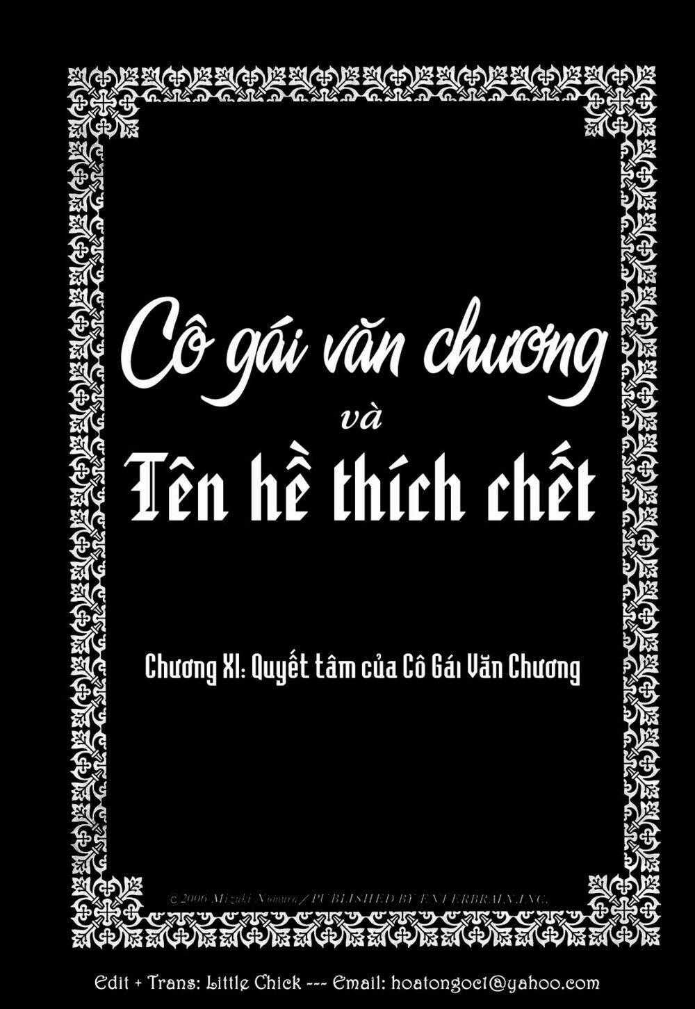 Cô Gái Văn Chương Và Tên Hề Thích Chết Chapter 11 trang 1