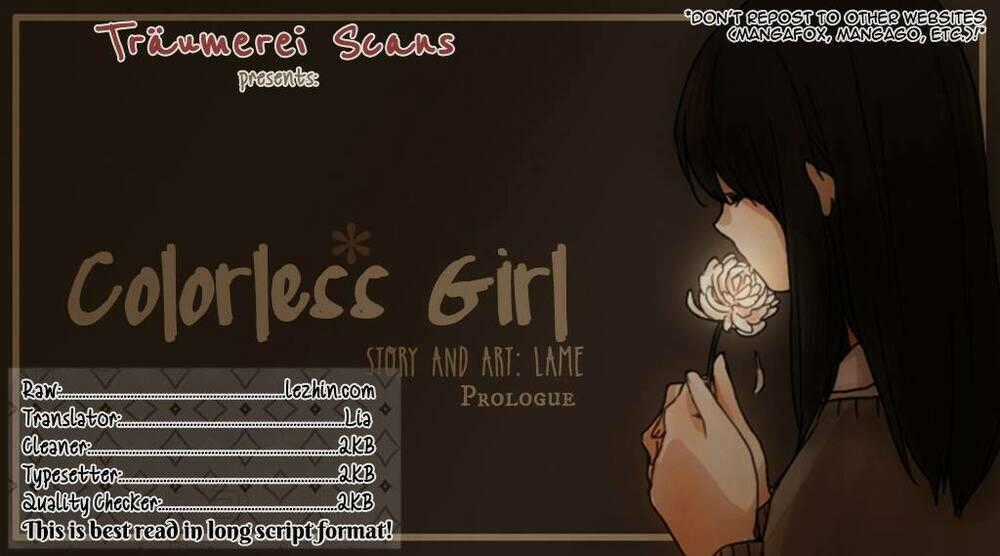 Colorless Girl Chapter 0 trang 0