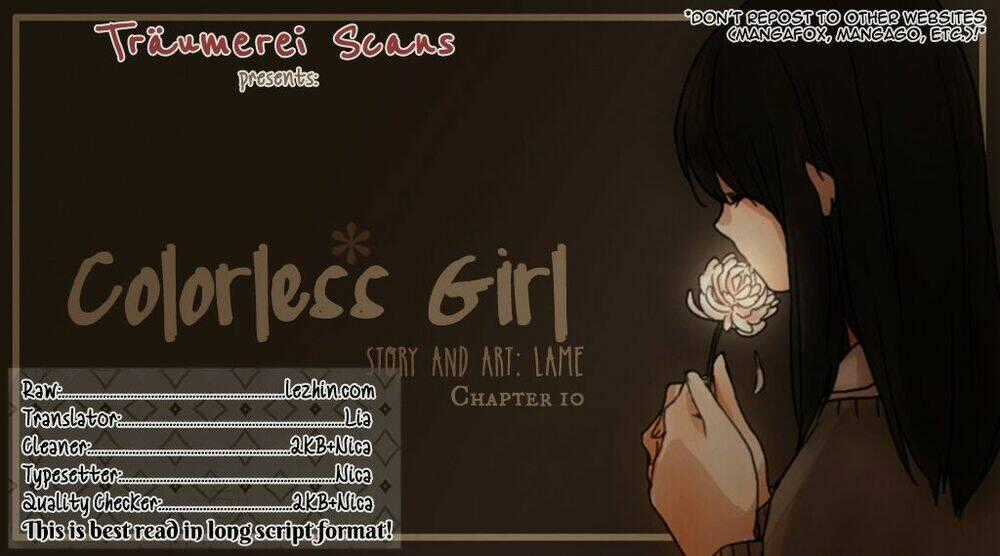 Colorless Girl Chapter 10 trang 0