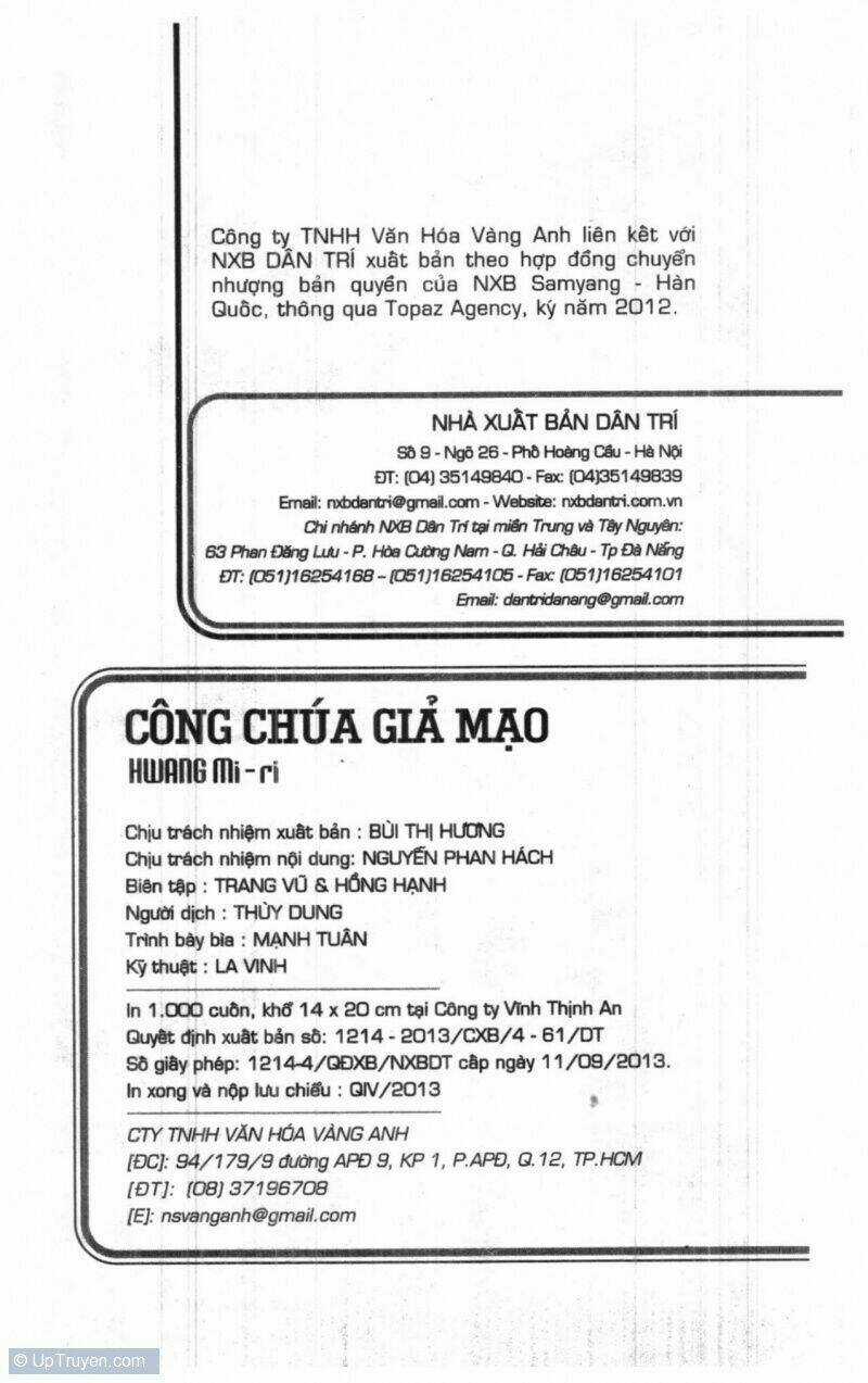 Công Chúa Giả Mạo Chapter 10 trang 1