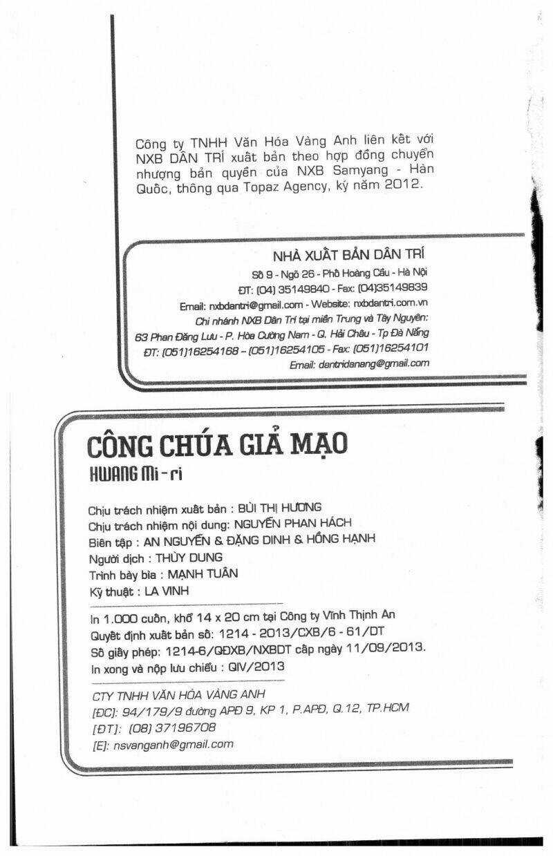 Công Chúa Giả Mạo Chapter 16 trang 1