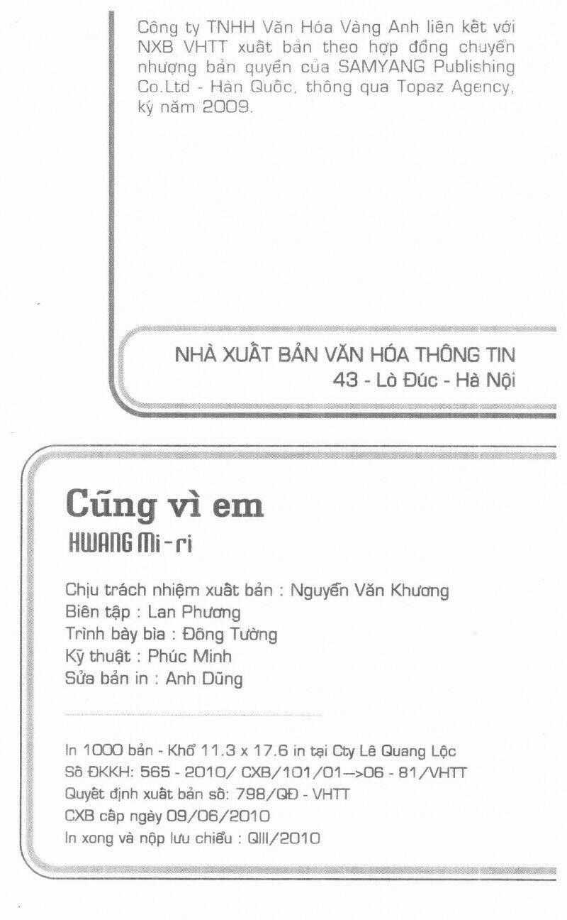 Cũng Vì Em Chapter 1 trang 1