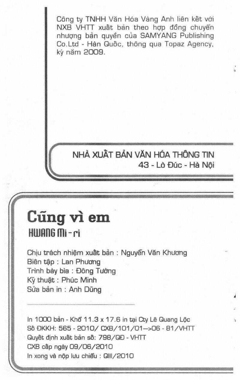 Cũng Vì Em Chapter 13 trang 1