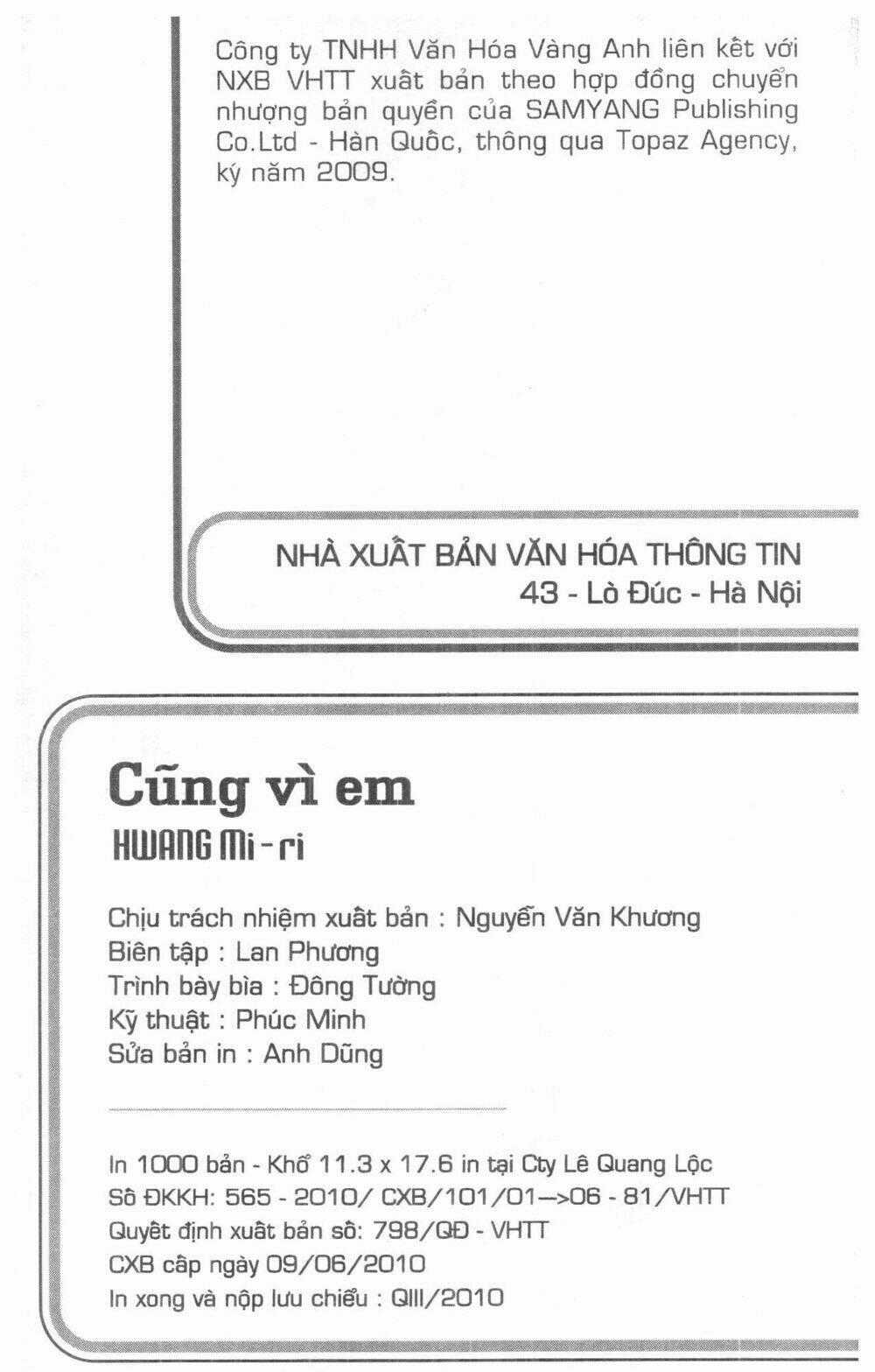 Cũng Vì Em Chapter 2 trang 1