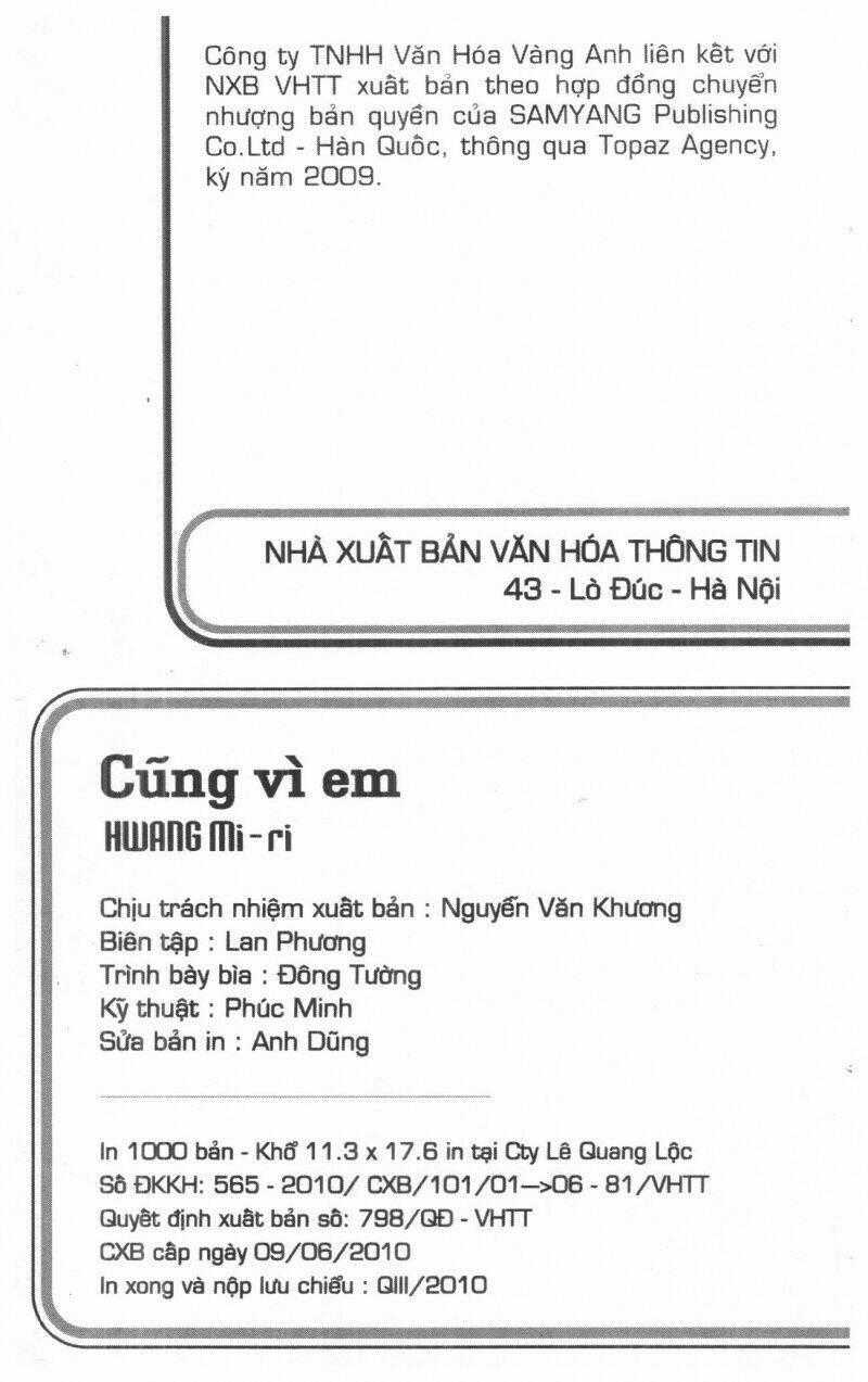 Cũng Vì Em Chapter 3 trang 1