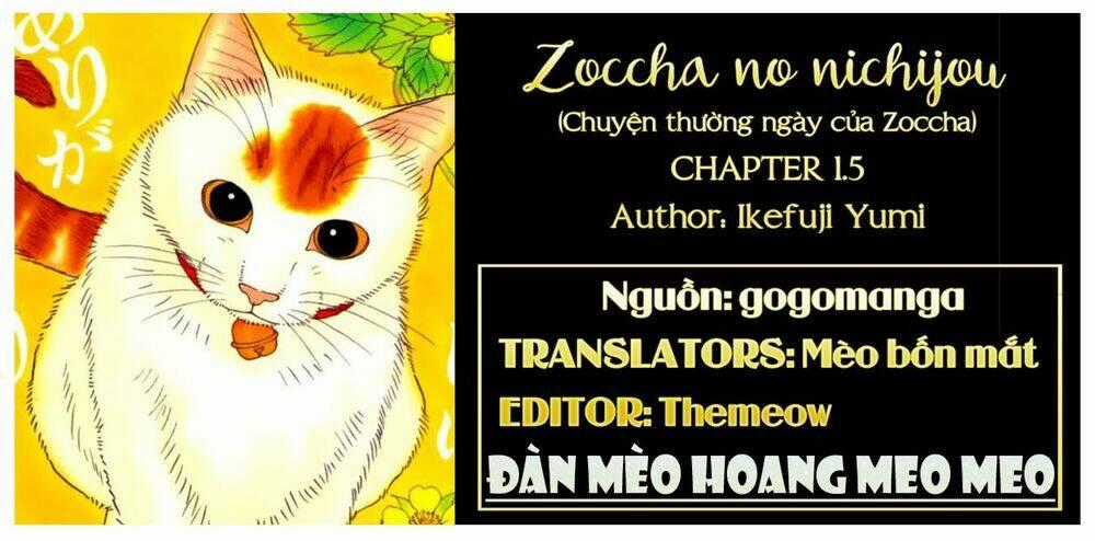 Cuộc sống thường nhật của mèo Zaccho Chapter 1.5 trang 0