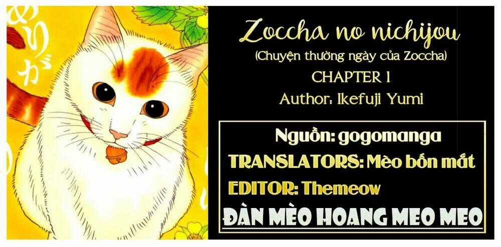 Cuộc sống thường nhật của mèo Zaccho Chapter 1 trang 0