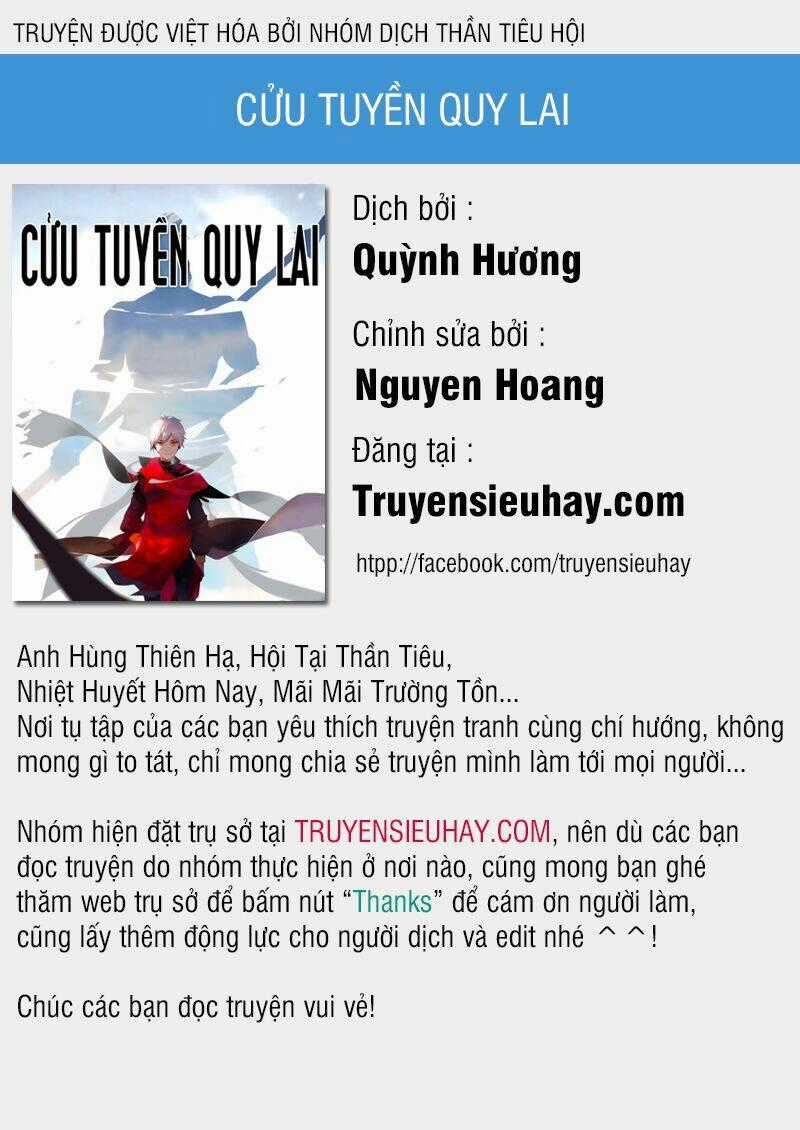 Cửu Tuyền Quy Lai Chapter 1 trang 0