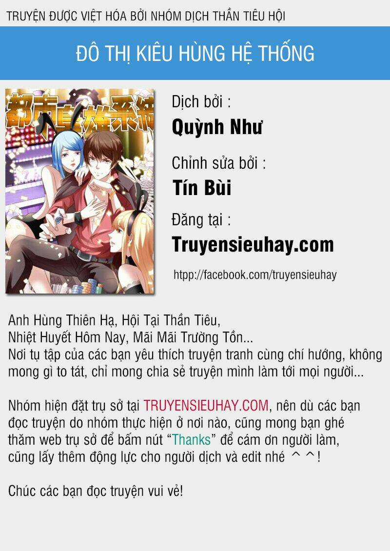 Đô Thị Kiêu Hùng Hệ Thống Chapter 1 trang 0