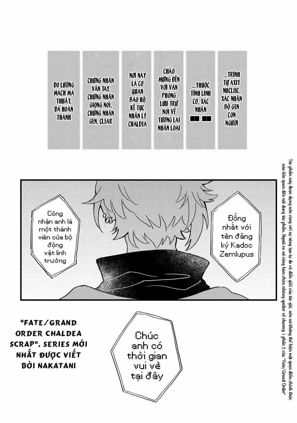 Fate/Grand Order Chaldea Scrap Chapter 1 trang 1