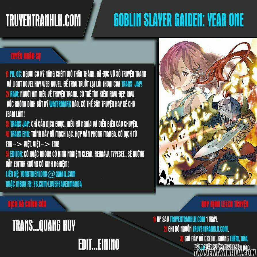 Goblin Slayer Gaiden: Year One Chapter 1 trang 0