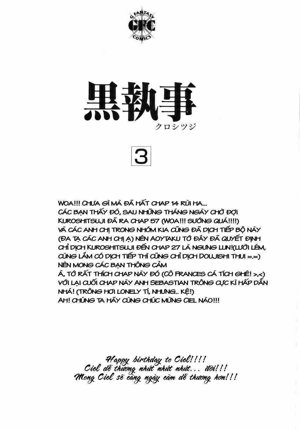 Hắc Quản Gia Chapter 14 trang 0