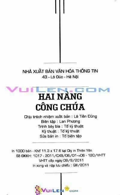 Hai Nàng Công Chúa Chapter 2 trang 1