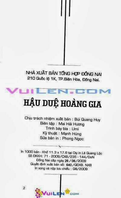 Hậu Duệ Hoàng Gia Chapter 13 trang 1