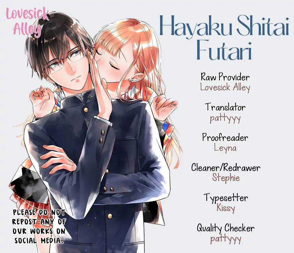 Hayaku Shitai Futari Chapter 28.1 trang 1