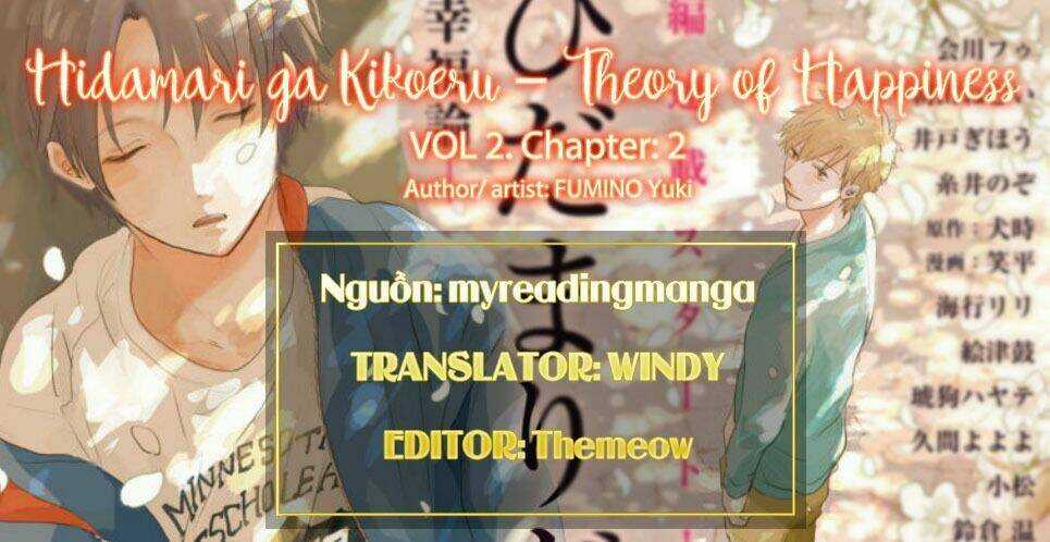 Hidamari Ga Kikoeru - The Theory Of Happiness Chapter 2 trang 0