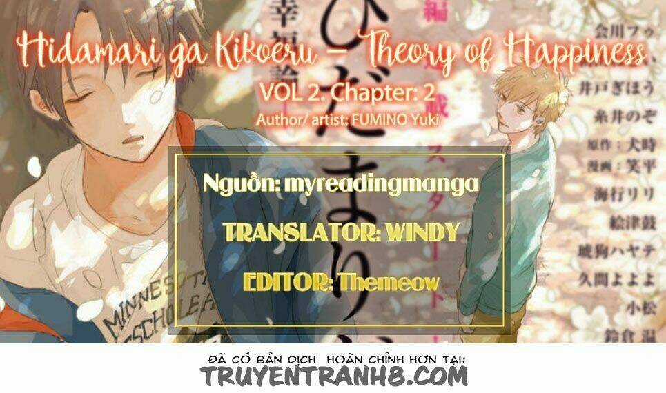 Hidamari Ga Kikoeru - Vol 2: The Theory Of Happiness Chapter 2 trang 0