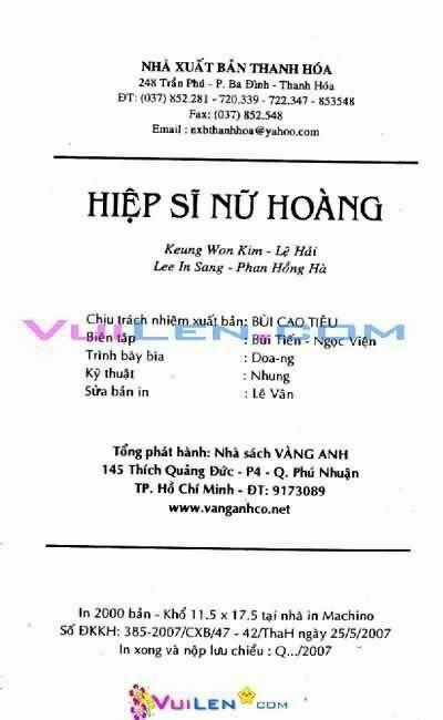 Hiệp Sĩ Nữ Hoàng Chapter 16 trang 1