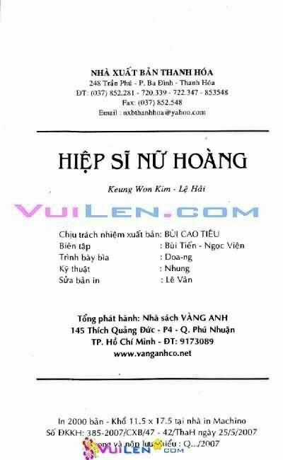 Hiệp Sĩ Nữ Hoàng Chapter 2 trang 1