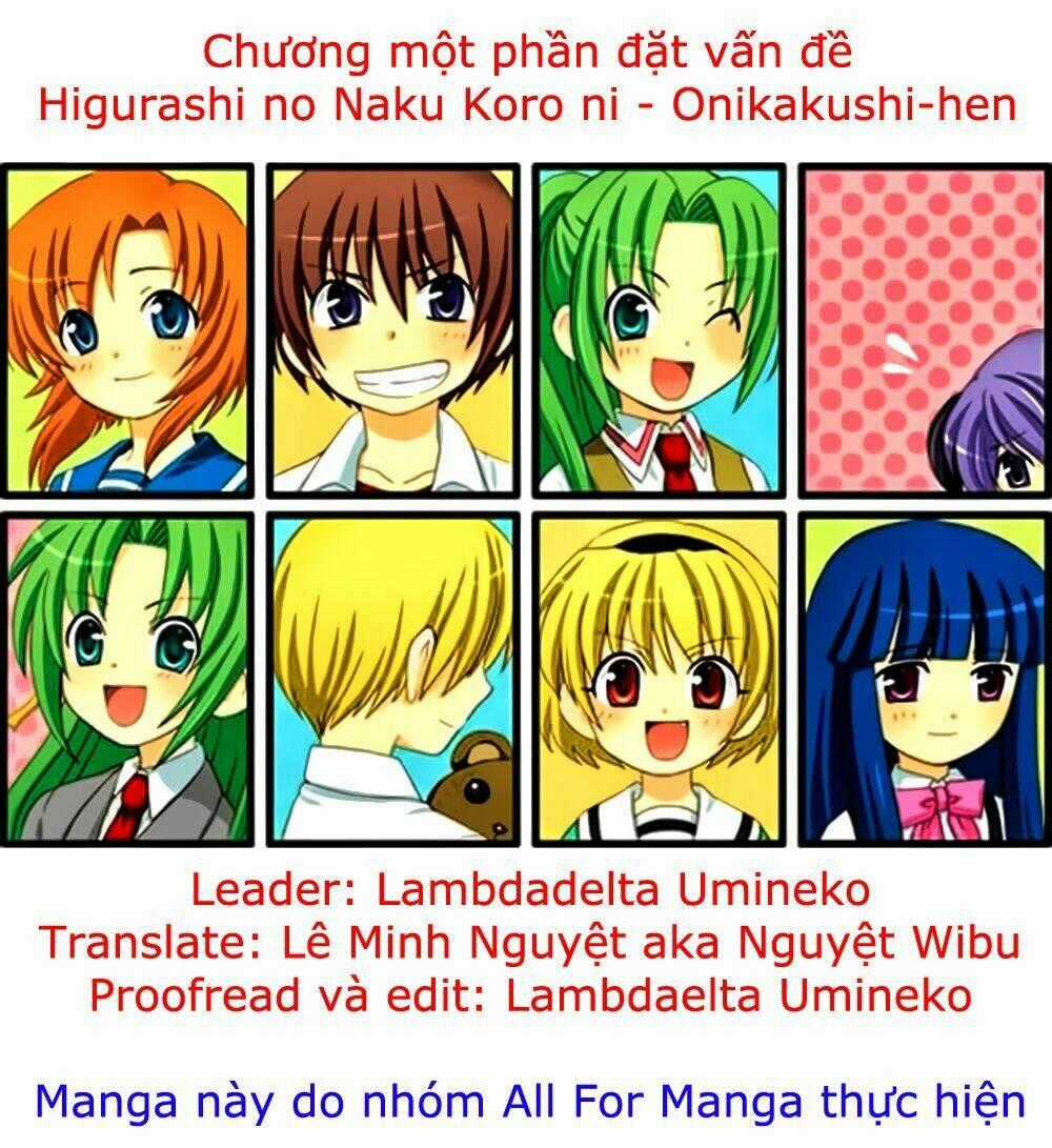 Higurashi No Naku Koro Ni - Onikakushi-Hen Chapter 9 trang 0