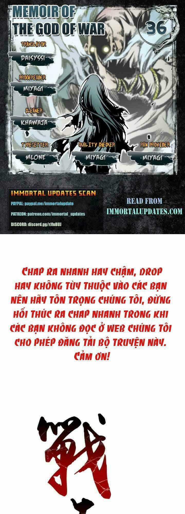 Hồi Ức Của Chiến Thần Chapter 36 trang 0