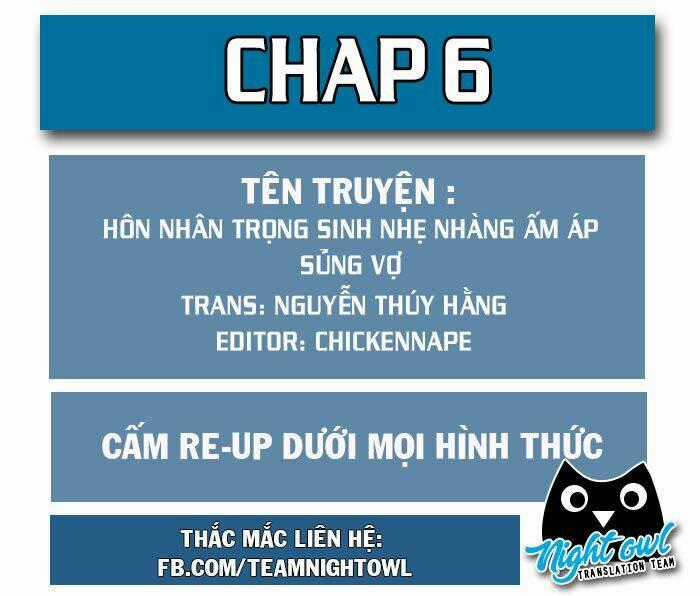 Hôn Nhân Trọng Sinh Nhẹ Nhàng Ấm Áp Sủng Vợ Chapter 6 trang 0