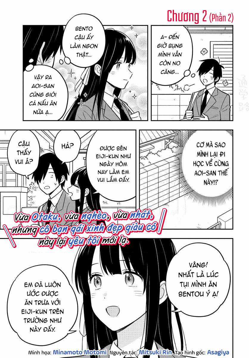 Inkya de Wotaku de Binbou Dakedo Bijin Ojou-sama ni Osaretemasu Chapter 2.2 trang 1