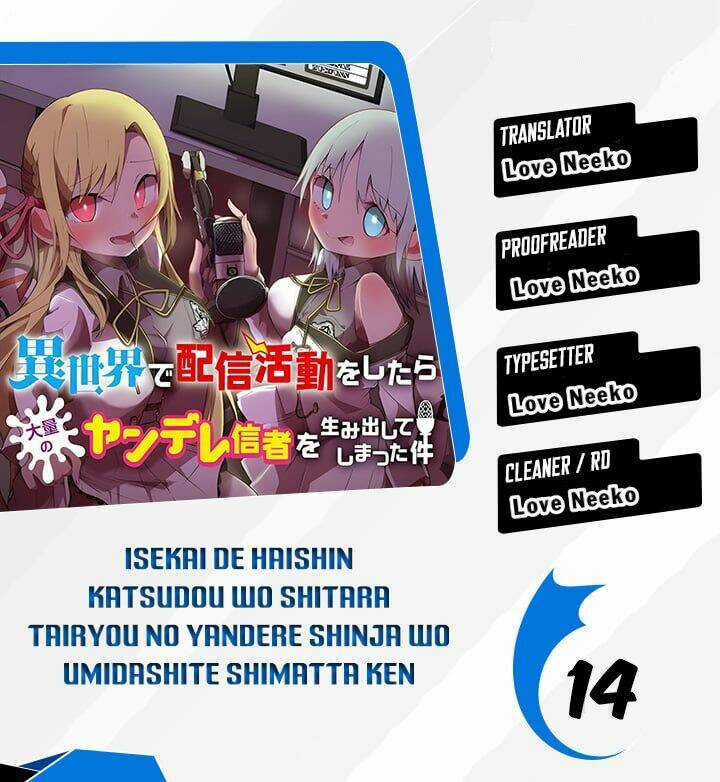 Isekai De Haishin Katsudou Wo Shitara Tairyou No Yandere Shinja Wo Umidashite Shimatta Ken Chapter 14 trang 0