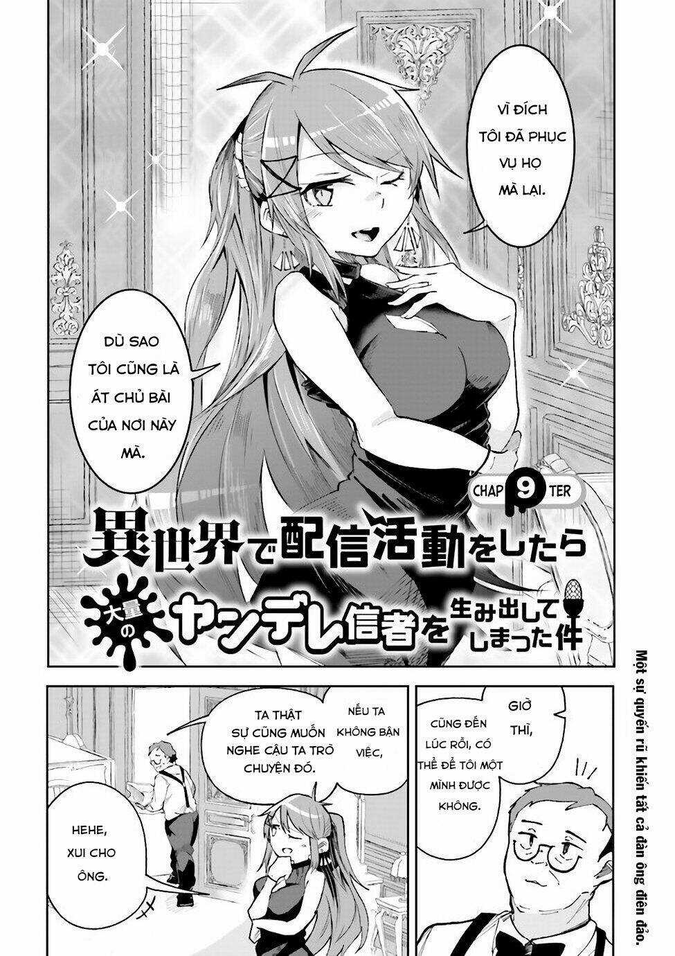 Isekai De Haishin Katsudou Wo Shitara Tairyou No Yandere Shinja Wo Umidashite Shimatta Ken Chapter 9 trang 1