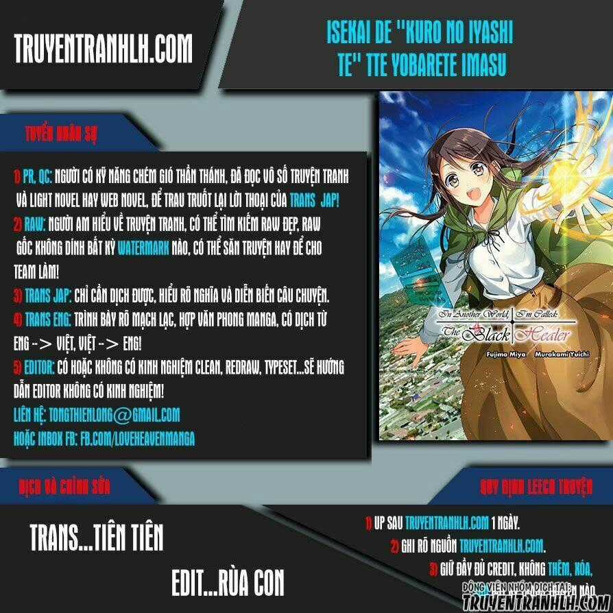 Isekai De 'Kuro No Iyashi Te' Tte Yobarete Imasu Chapter 6 trang 0