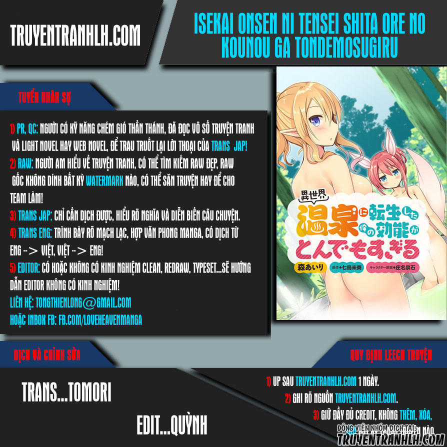 Isekai Onsen Ni Tensei Shita Ore No Kounou Ga Tondemosugiru Chapter 1 trang 0