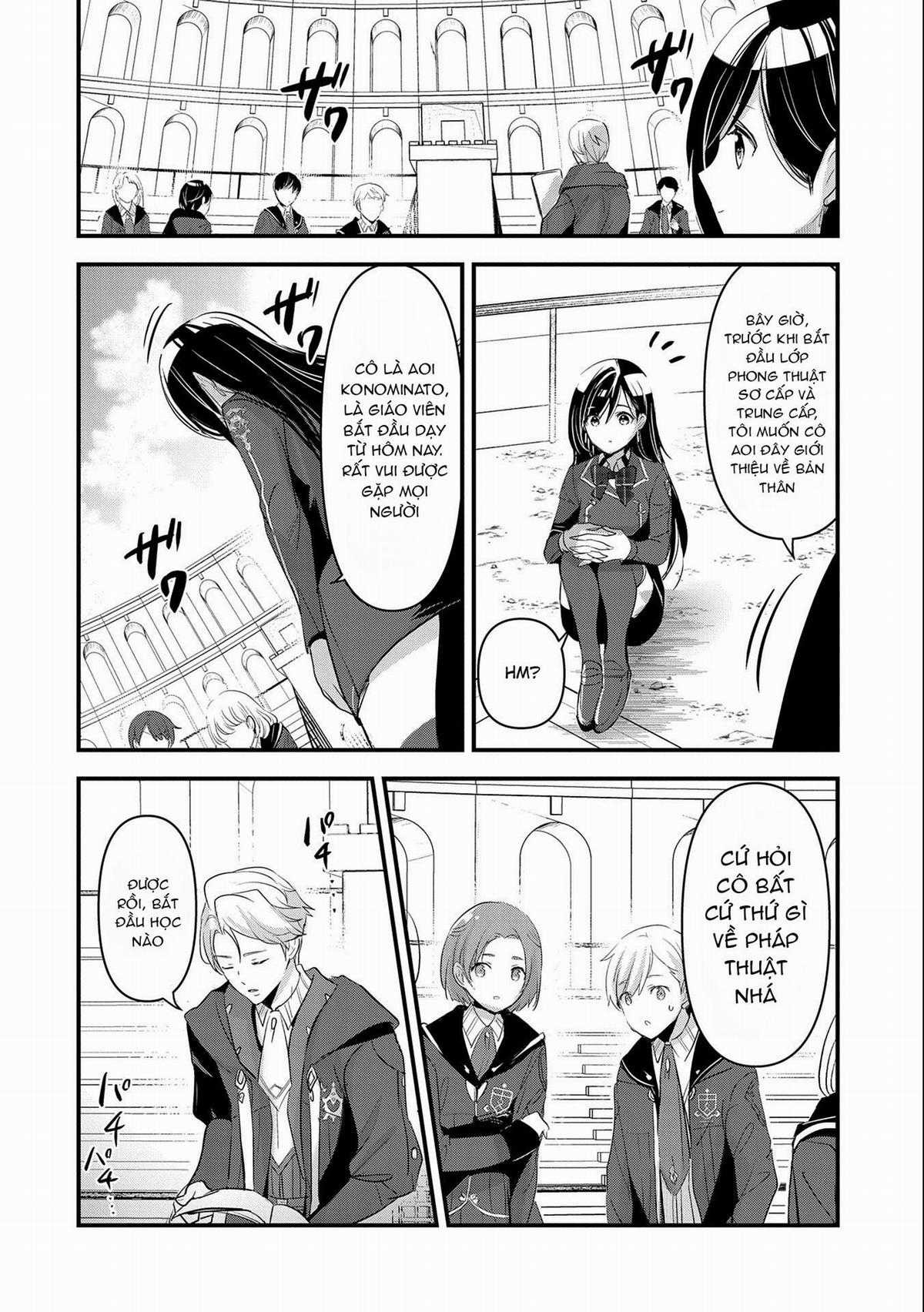 Isekai Teni Shite Kyoushi ni Natta ga, Majo to Osorerareteiru Ken ~Aoi-sensei no Gakuen Funtou Nisshi~ Chapter 4 trang 1