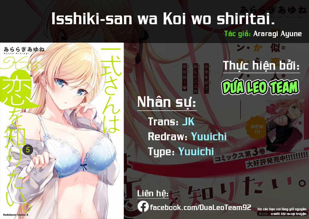 Isshiki-San Wa Koi Wo Shiritai Chapter 18 trang 1