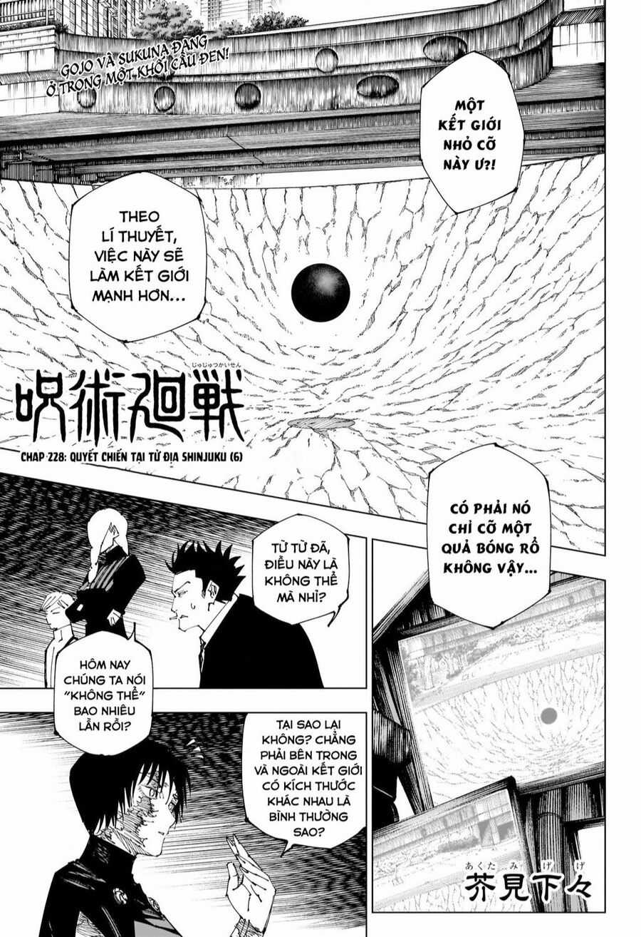 Jujutsu Kaisen - Chú Thuật Hồi Chiến Chapter 228 trang 1