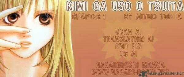 Kimi Ga Uso O Tsuita (You Told A Lie) Chapter 1 trang 1